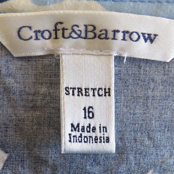 Croft & Barrow Sleeveless Dress | Blue Floral - Picture 9 of 11